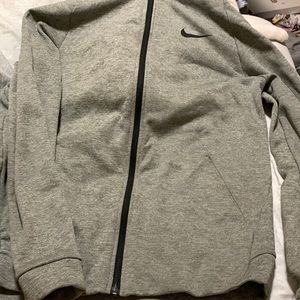 Gray Nike zip up hoodie